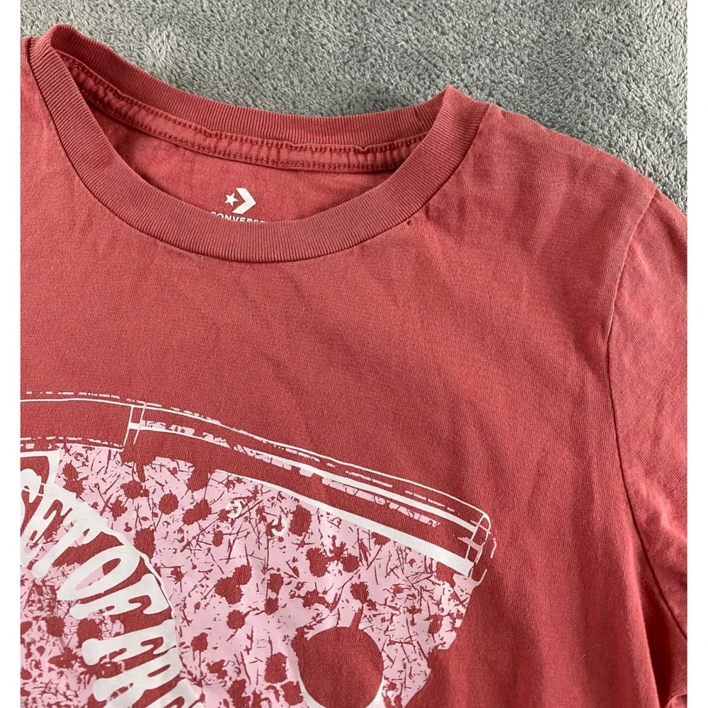 Converse‎ Kids Small Faded Red Graphic T-Shirt New Set of Free Memories Sneaker